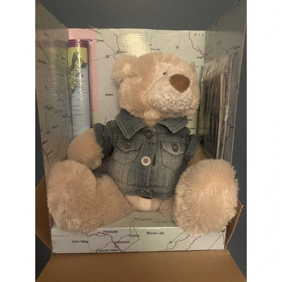 Gund Plush Everywhere Bear Travel Set RARE Kids Teddy Bear Passport Map‎ Etc