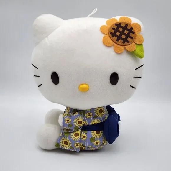 Hello Kitty White Blue Sanrio Eikoh 2011 Plush‎ 11