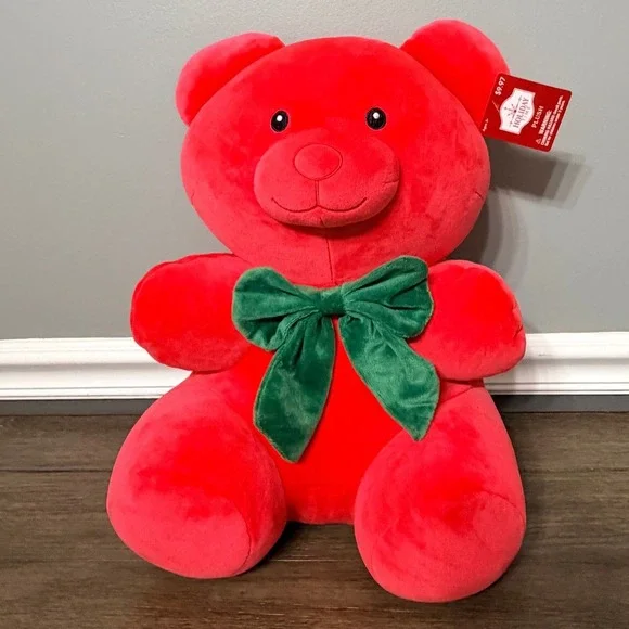 Holiday‎ Time Christmas Red Teddy Bear Plush