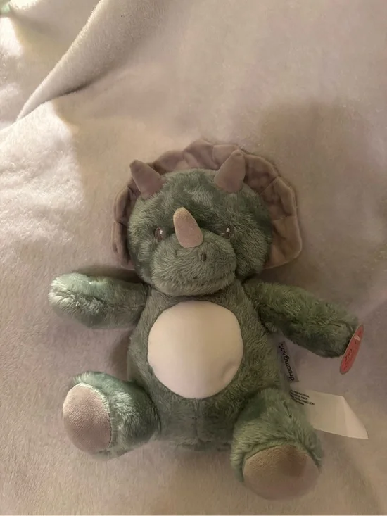 Dreamgrow Green Triceratops Plush Dinosaur Stuffed Animal