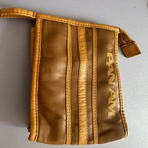 Pan Am leather first class toiletries bag