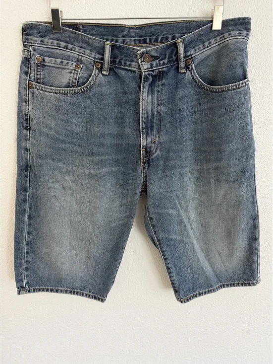 Vintage Y2K Levi's Denim Baggy Long Bermuda Shorts Sz 8/10