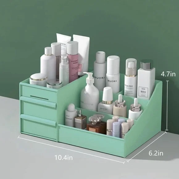 Makeup Desk Organizer with Drawers - Countertop Organizer for Cosmetics, Vanity