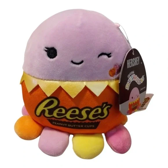 Squishmallow Jeanne‎ Octopus Hershey Reese's Candy Plush Stuffed Animal 6