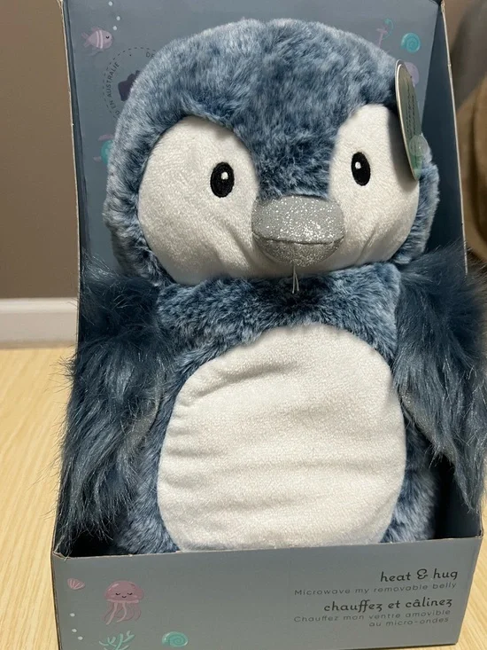 NIB Snuggle Buddy Heat & Hug Penguin Microwavable Plush Toy