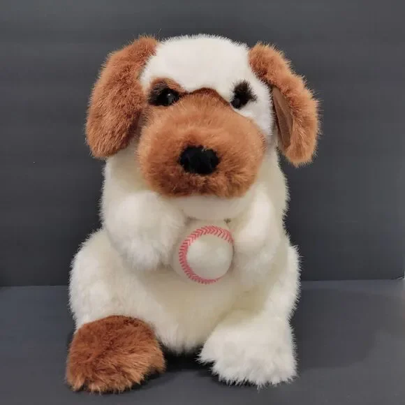 Dakin Applause Dog Puppet w/ Detachable Baseball 12