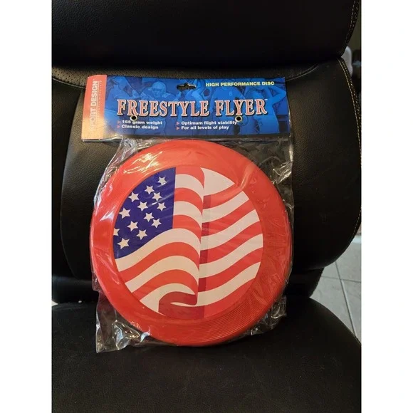 Freestyle Flyer 165g Ultimate Disc Frisbee - American Flag Design - RED - NIP