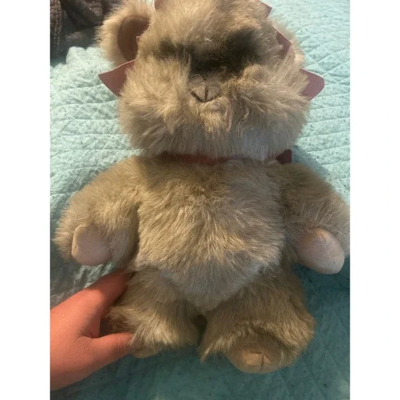 Vintage 1984 Kenner Star Wars Ewok Plush Grey‎ Pink Hood Kneesaa Stuffed Toy
