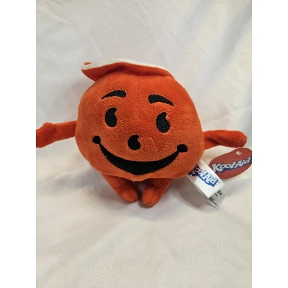 Kool-Aid Man Plush Toy Orange Mascot Small Stuffed Animal NWT