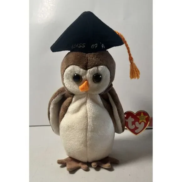 Wise The Owl TY Original Beanie‎ Baby - New With Tags