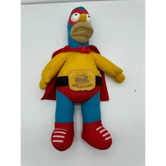 The Simpsons Homer Simpson Lucha Libre‎ Wrestler Plush Springfield Champion 2008