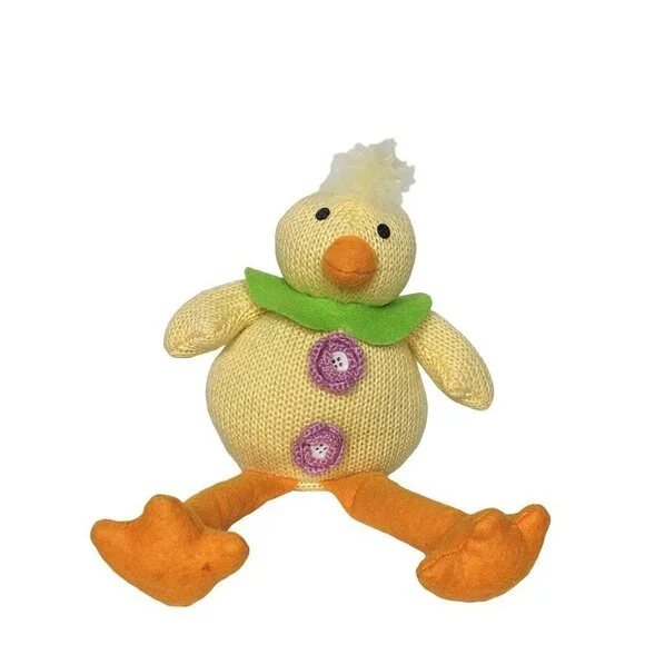 Yellow Duck Knitted Bean Bag Plush Animal 12 Inch