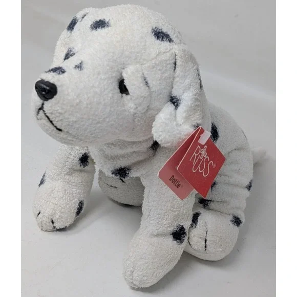 Vintage Russ‎ Berrie Luv Pet Dottie Dalmatian Dog Puppy Sad Eyes New With Tags