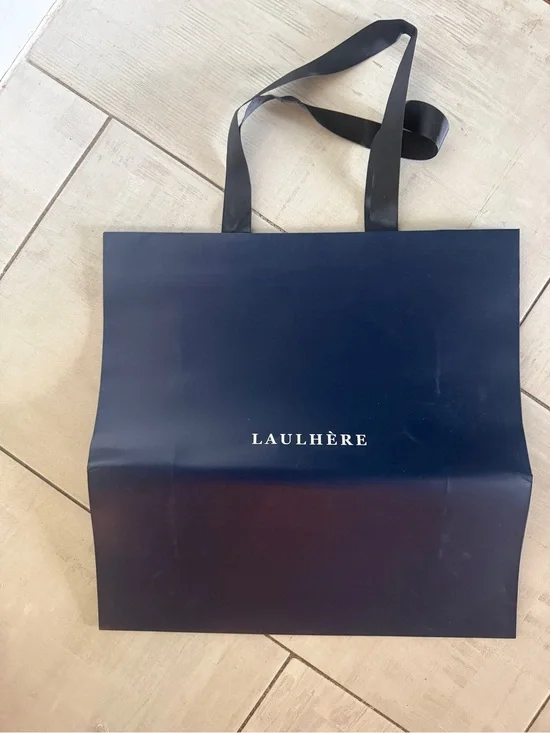 Navy Reusable Shopping Tote Bag from iconic LAULHERE beret shop in Paris