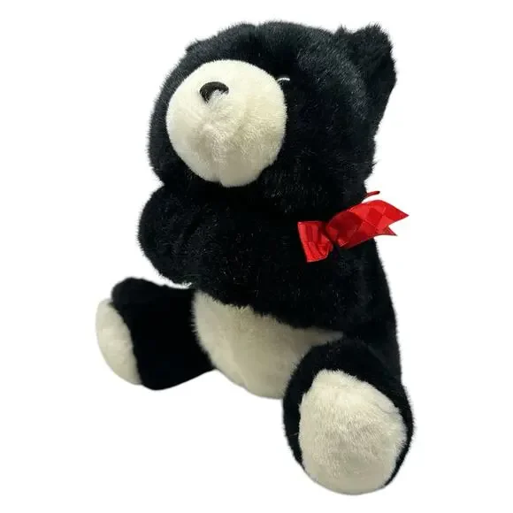 Vintage 1990 Hallmark Heartline Black Bear Plush 8