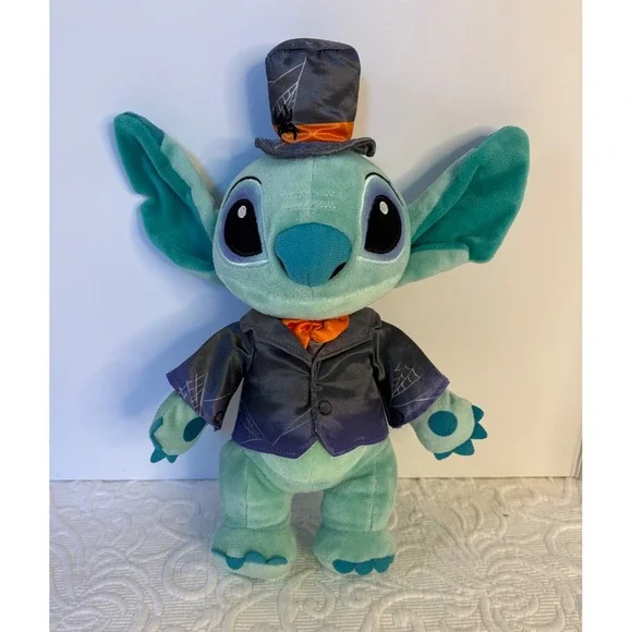 Disney Stitch Halloween‎ Costume Plush Toy with Top Hat and Tuxedo Costume 12 in