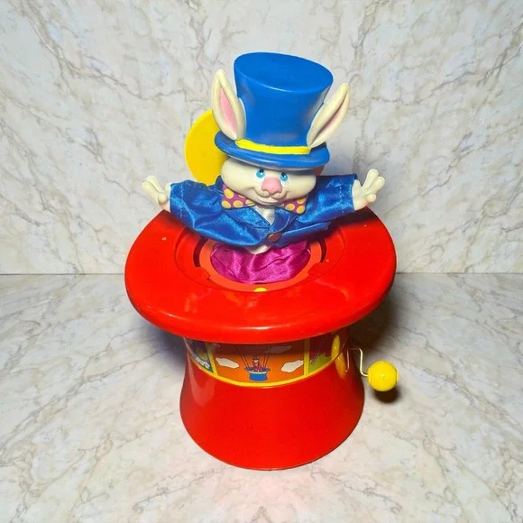 Marco the‎ Magnificent Bozart Toys 1996 Works Hat Shaped Rabbit Jack in Box