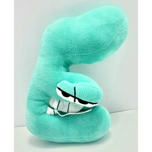 Alphabet Lore Letter E Plush Stuffed Toy Teal Mint Green 8