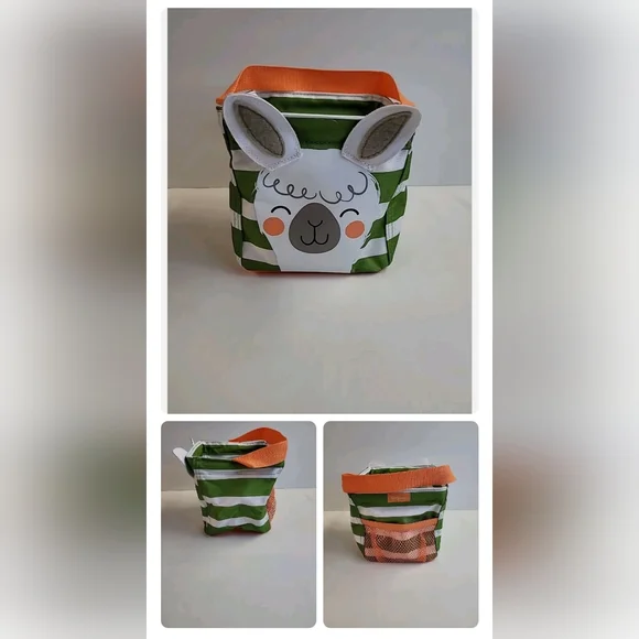 Thirty One Bags Littles‎ Carry All llama green melon stripes square mini…