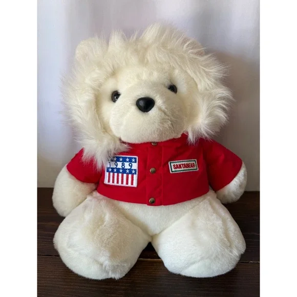 VTG 1989 Santabear Dayton Hudson Trans-Antarctica Expedition Plush Red Jacket