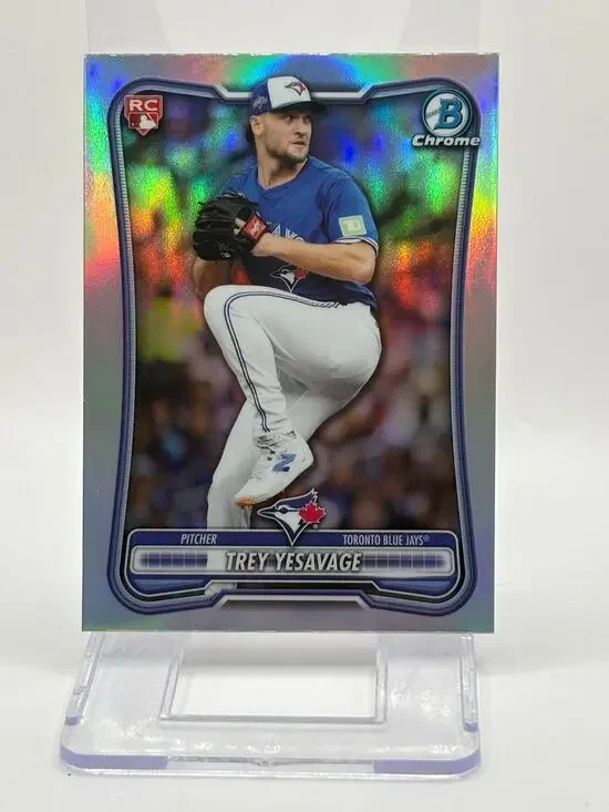 2026 Bowman Trey Yesavage Rookie Red Rookie Variation Refractor SP Blue Jays RC