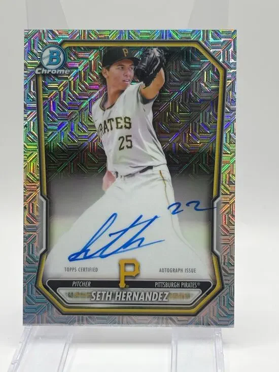 2026 Bowman Chrome Seth Hernandez Mojo Refractor Auto Pittsburgh Pirates