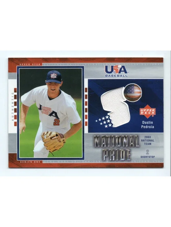 2004 Upper Deck National Pride Series 1 Dustin Pedroia Relic patch