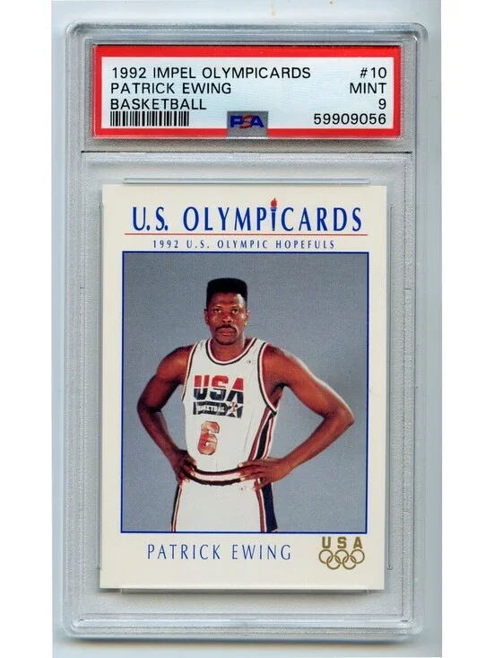 1992 Impel U.S. Olympicards Patrick Ewing #10 PSA 9 MINT DREAM TEAM KNICKS