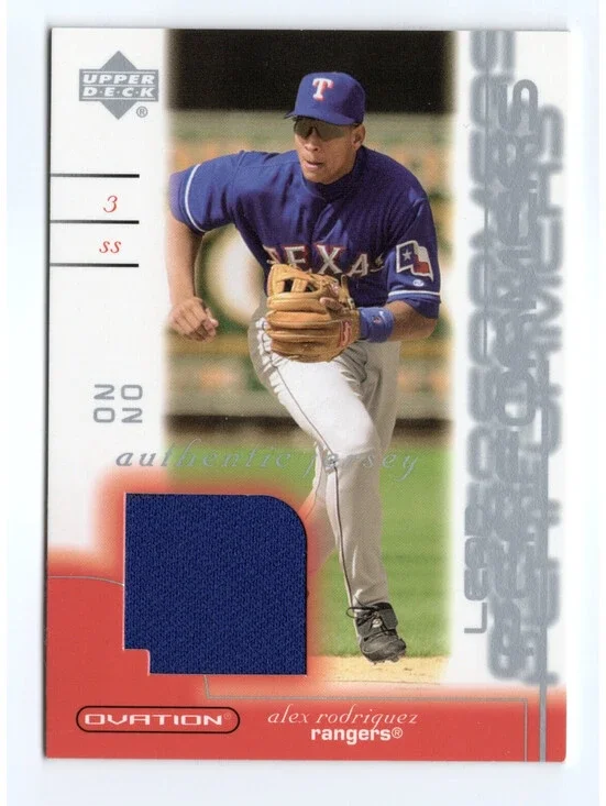 2002 Upper Deck Ovation Lead Performers Jerseys Alex Rodriguez relic patch