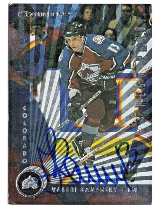 1997-98 Donruss Valeri Kamensky #132 Silver Press Proof /2000 IP Auto signed