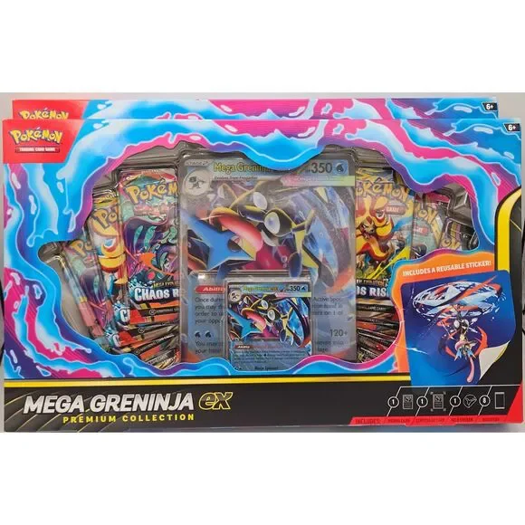Pokémon TCG Mega Greninja ex Premium Collection Box Factory Sealed (2)