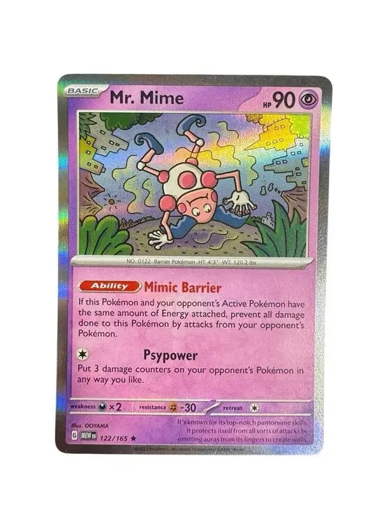 Mr. Mime Reverse Holo SV: Scarlet & Violet 151 Rare 122/165 Pokemon Card