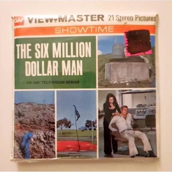 Vintage VIEW-MASTER Showtime THE SIX MILLION DOLLAR MAN 3 Reels Booklet SEALED‎