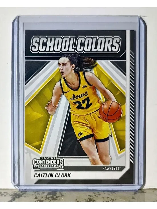 2024 Caitlin Clark Panini Contenders #SC3 School Colors Basketball Card Hawkeyes