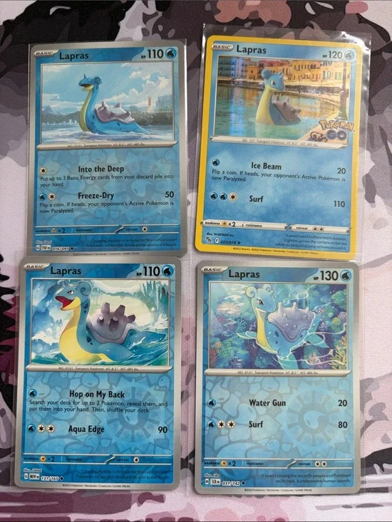 Lapras Pokémon Reverse Holo Card Lot 🌊 | 4 Cards ✨5/$25✨