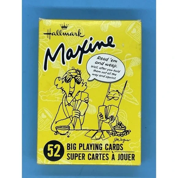 Hallmark Maxine Big Playing Cards Deck 52 Maxine Age Jokes Floyd Jokers Large