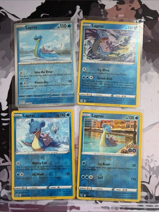 🌊 Lapras Pokémon Reverse Holo Card Lot | 4 Cards ✨5/$25✨