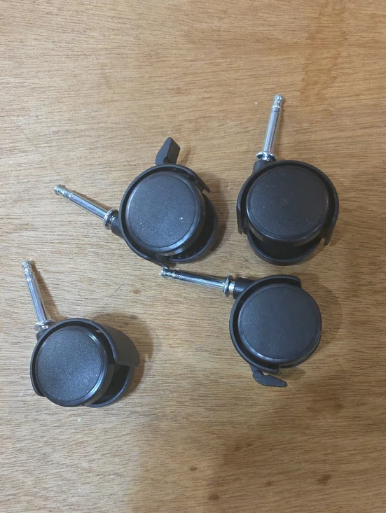 Set of 4 Black Furniture Casters