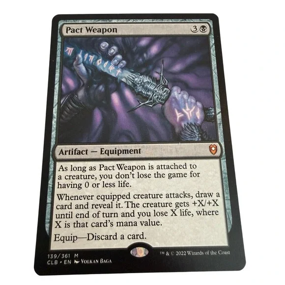Magic The Gathering Pact Weapon CLB 139/361 Mythic Rare Artifact Equipment MTG