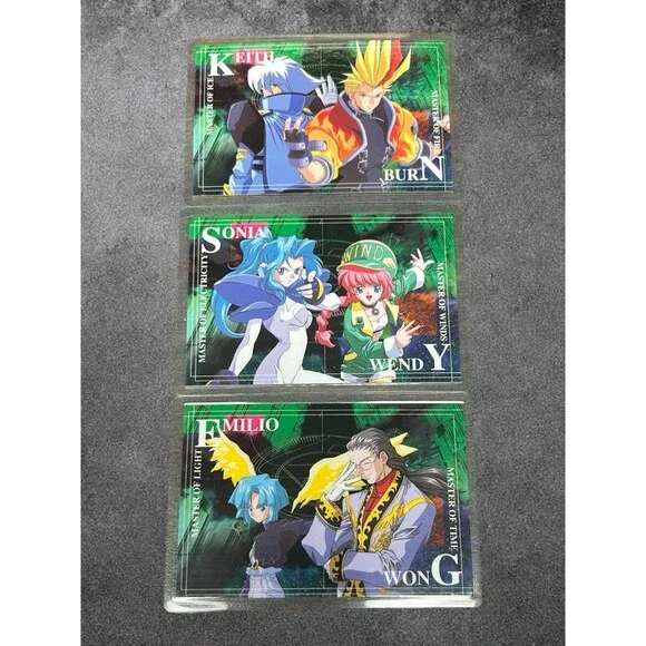 1996 Taito Psychic Force Trading Cards Set Burn Keith Sonia Wendy Emilio Wong