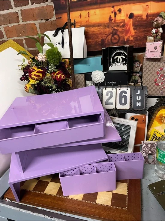 Purple desk or locker organizer