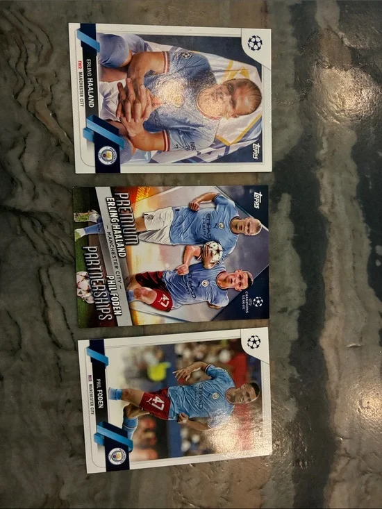 TOPPS UCL Haaland and Foden Card Set