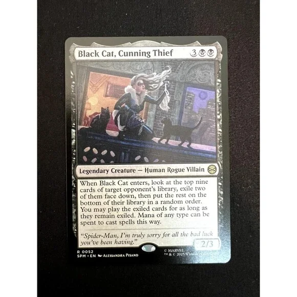 Black Cat, Cunning Thief 52 R Marvel's Spider-Man Magic: The Gathering NM/M