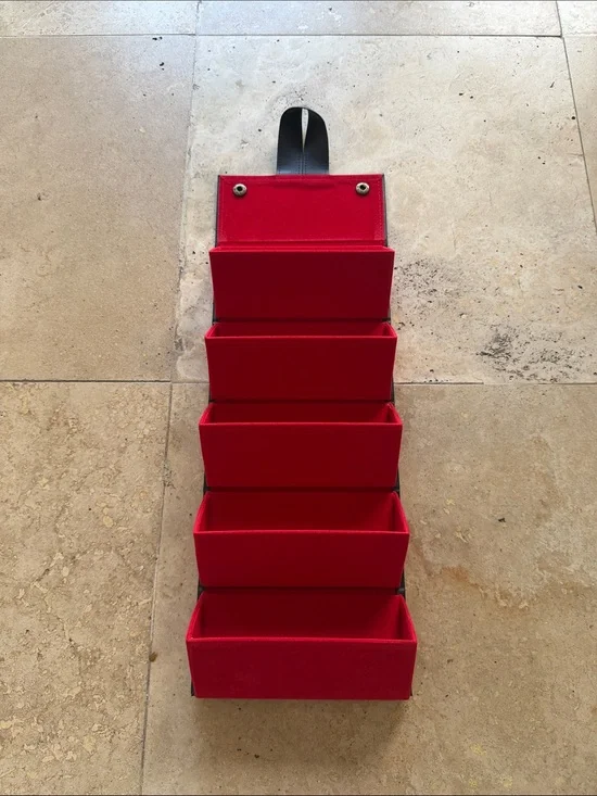 Red Hanging Multi-Tier Organizer with Loop