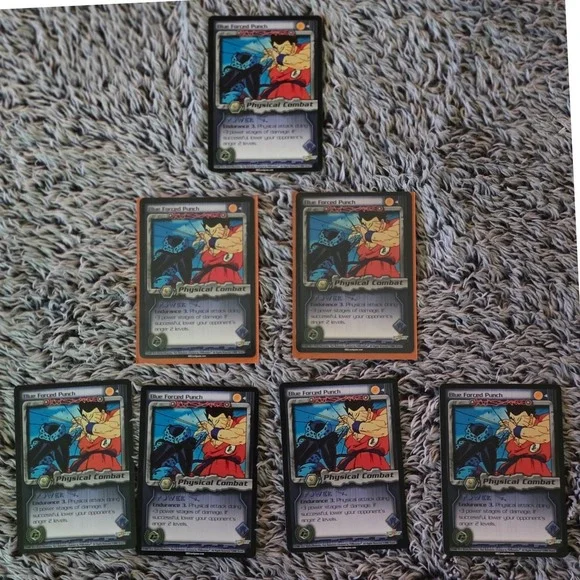 7x Blue Forced Punch 4 Dragon‎ Ball Z TCG Score 2002 Cell Saga Physical Combat