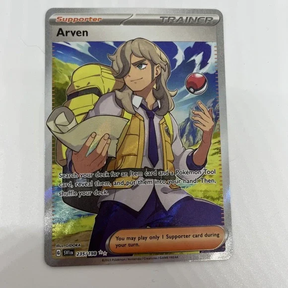 Arven Trainer 235/198 Full Art Ultra Rare Holo Pokémon 2023 Scarlet & Violet NM