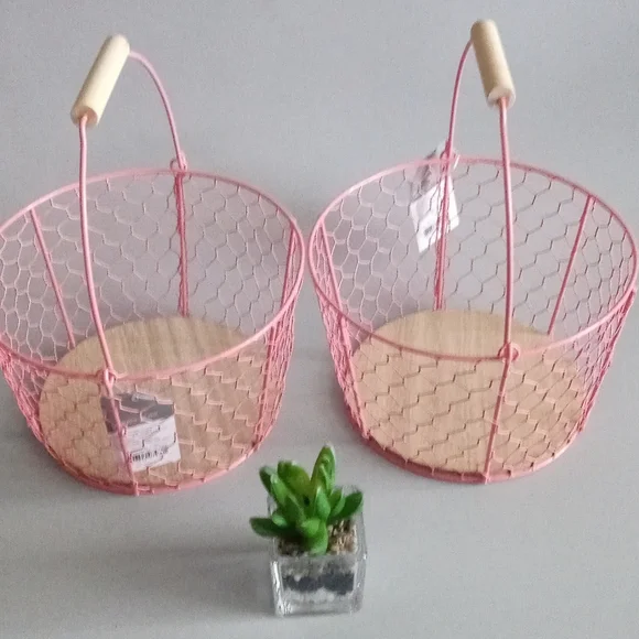 Basket color Pink 2 pzs for towels, toys organizer hair brush  anything New