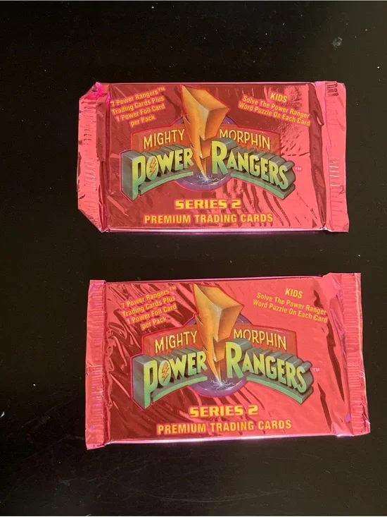 Vintage 1994 New Mighty Morphin Power Rangers Trading Card Lot Series 2 (2)Packs