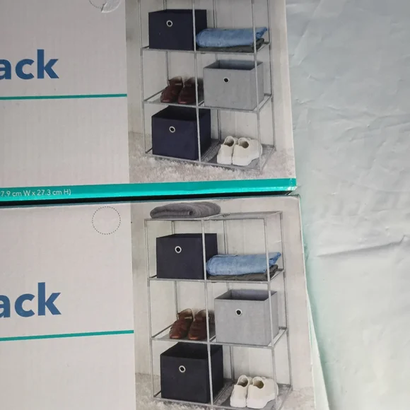 Set of Two Six Cubic Cube Storage Racks