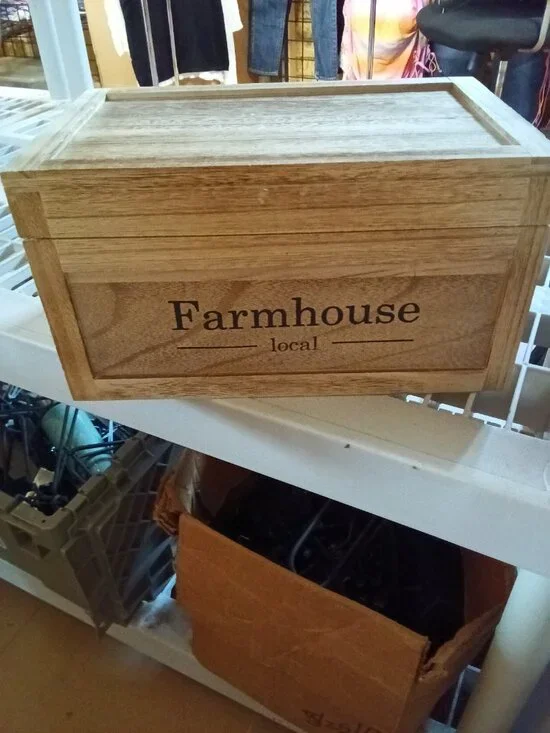 Farmhouse Wooden Storage Box with Lid - 25% Off When You Bundle 5+ Items